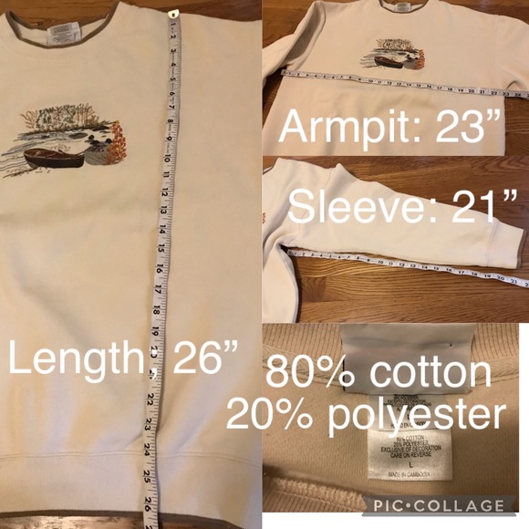 Vintage boat sweatshirt cream size L - Picture 15 of 15